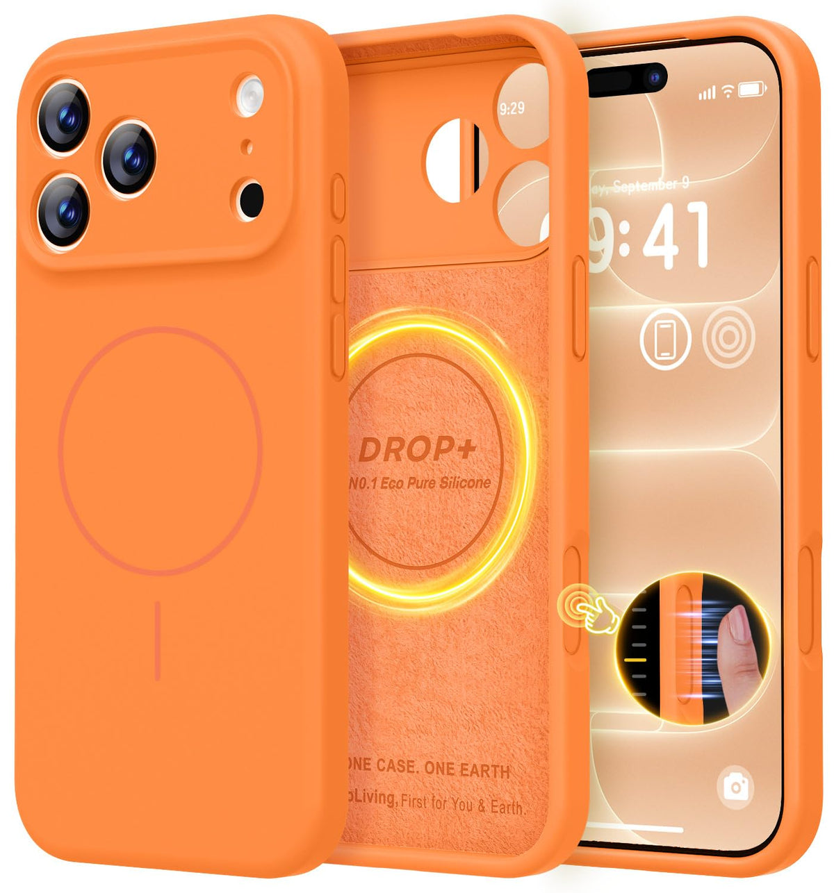 LOVE 3000 Designed for iPhone 16 Case, Premium Silicone with [Soft Anti-Scratch Microfiber Lining] Shockproof Protective Phone Case for Men Women Girls 6.1", Black