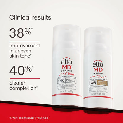 EltaMD UV Clear Face Sunscreen with Zinc Oxide, Oil-Free, SPF 46 and SPF 50