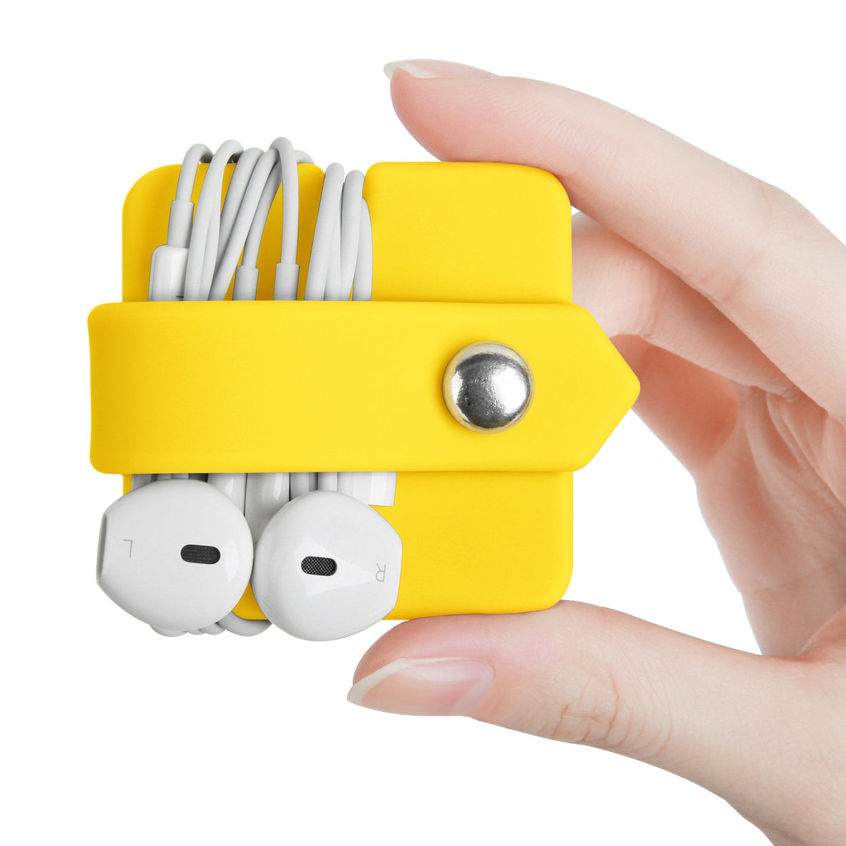Headphone Case Cord Organizer Earbuds Holder Earphones Case Wrap Winder Headset Keeper Cord Manager Cable Organizer Black