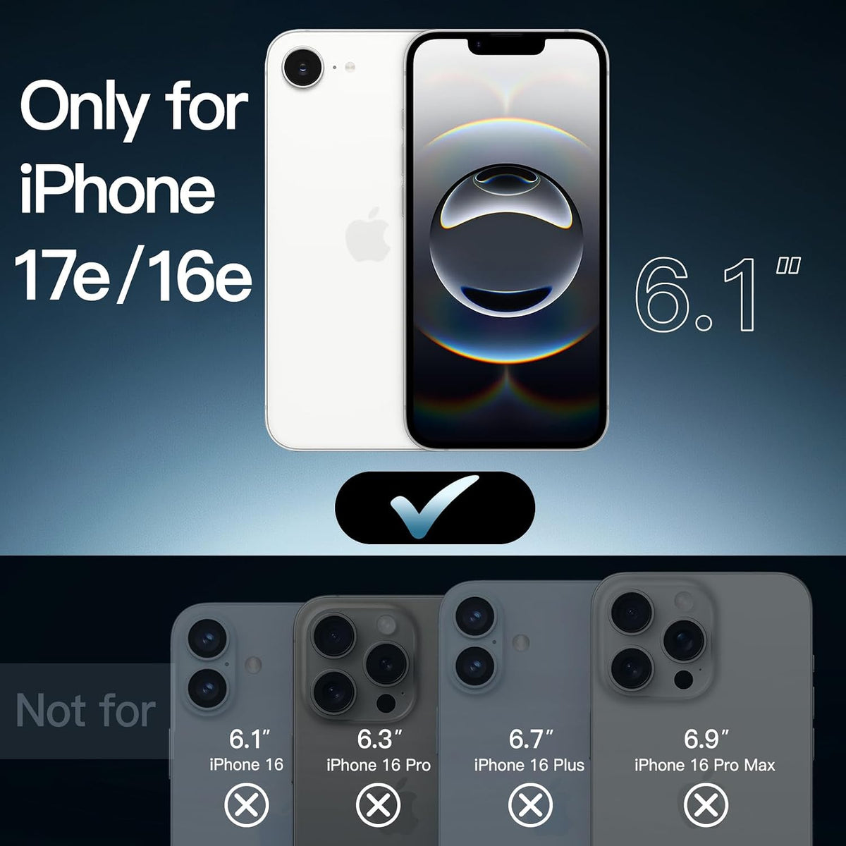 JETech Case for iPhone 16, Anti-Yellowing, Clear