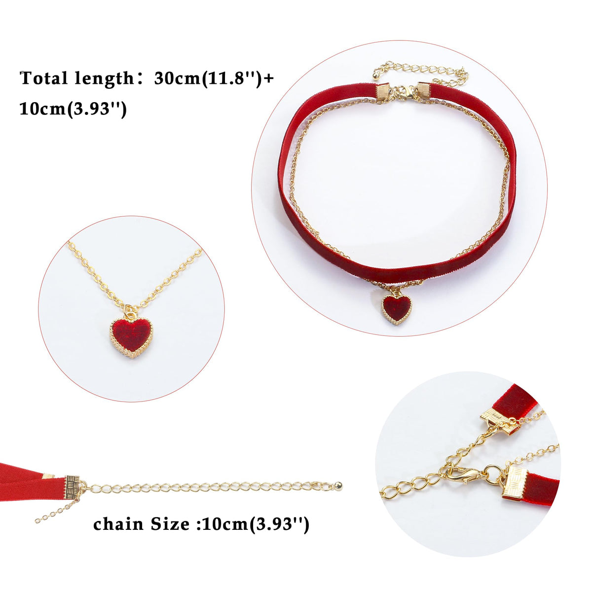 Halloween Heart Necklace for Women Vampire Raven Choker Necklace