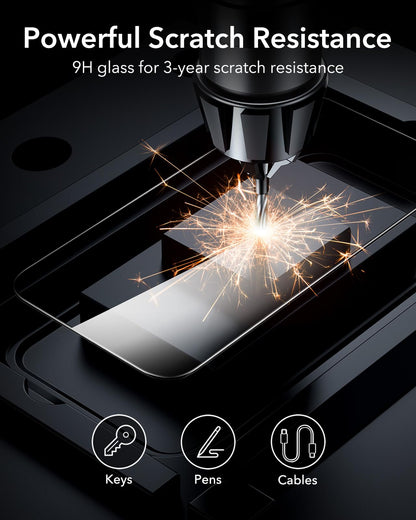 ESR 3 Pack for iPhone 16 Pro Screen Protector, FlawlessFit Tray