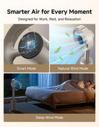 dreame Bladeless Tower Fan MF10 for Bedroom with 270° Spatial Airflow