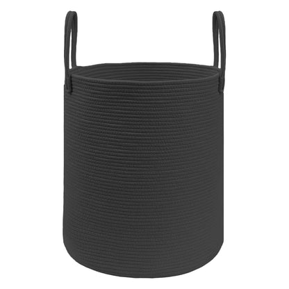 JMvicyroam 80L Nursery Hamper, Cotton Rope Laundry Basket, Brown&Black