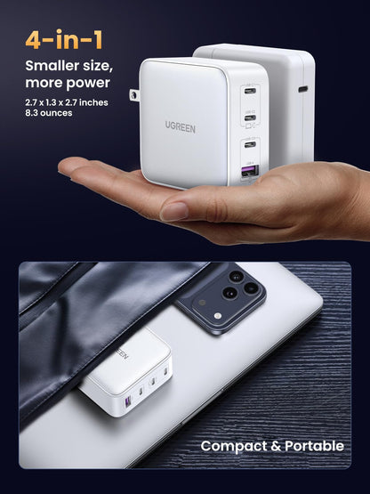 UGREEN Nexode 100W GaN USB C Charger, 4-Port Fast Laptop Charger
