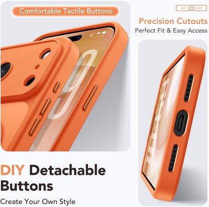 Magnetic Shockproof for iPhone 18 Pro & iPhone 17 Pro Case, Sunset Orange