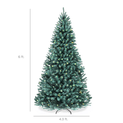 Best Choice Products 6ft Artificial Christmas Tree with LED Twinkling Lights, Pre-Lit Spruce Realistic Holiday Xmas Décor, 250 Lights, 798 Tips