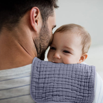 Looxii Muslin Baby Burp Cloths, Absorbent Brup Rags 6 Pack Set for Baby