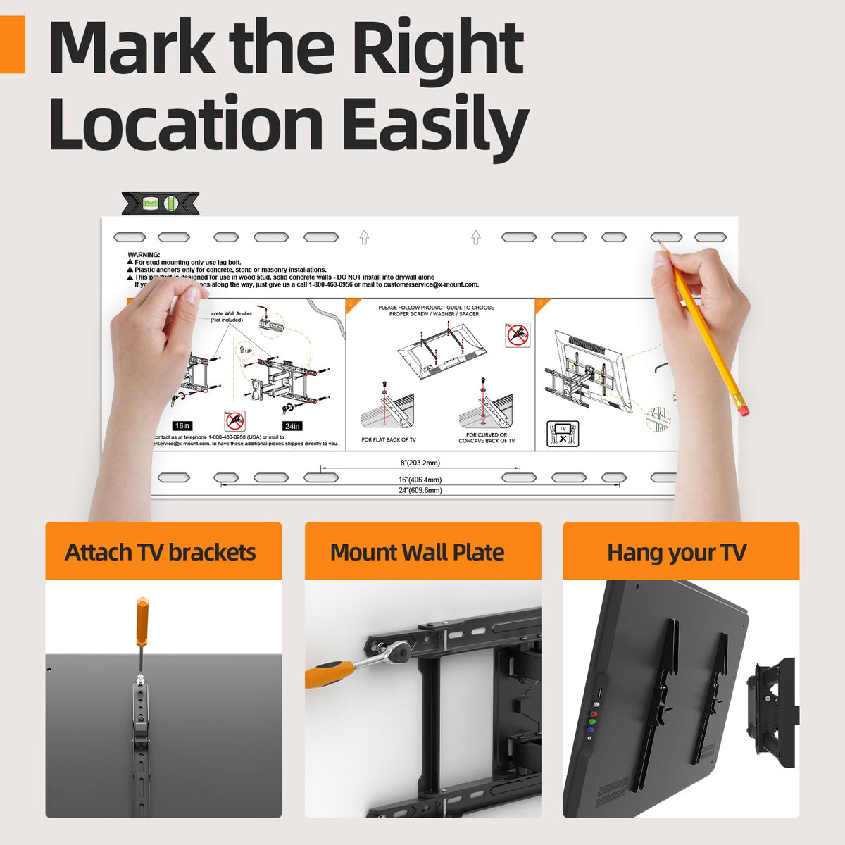 55 65 75 85 inch Tilting TV Wall Mount for 32-90 '' TVs, Low Profile TV Mount Bracket, Safe Lock & Quick Release,Max VESA 600x400mm, 24 inch Studs,132 lbs, Fit Most 55+ 75+ 85+ 86 TVs