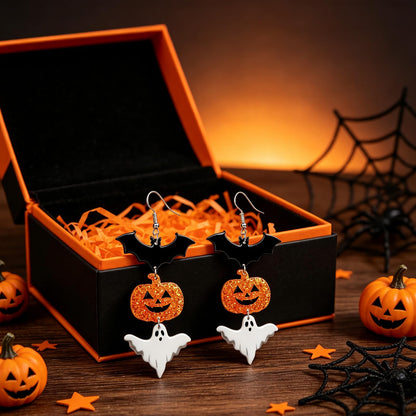 Hocus Pocus Earrings for Women Spooky Witch Halloween Pumpkin Earrings Halloween Accessories Witch Jewelry