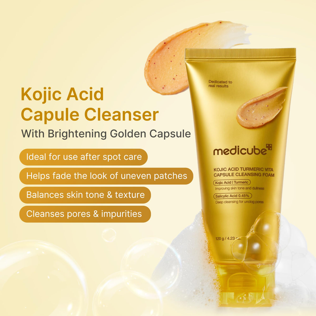 medicube Facial Cleanser PDRN Pink Glutathione Capsule Foam Cleanser