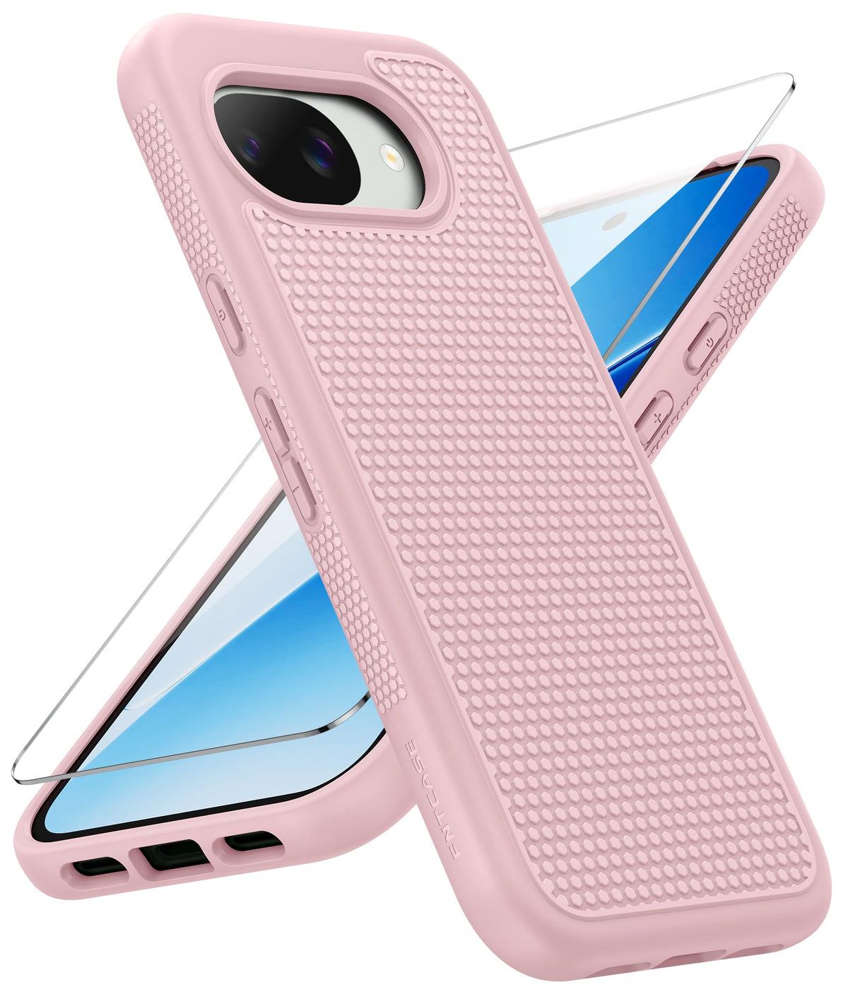 FNTCASE for Google Pixel 9a Case: Green Non Slip Textured