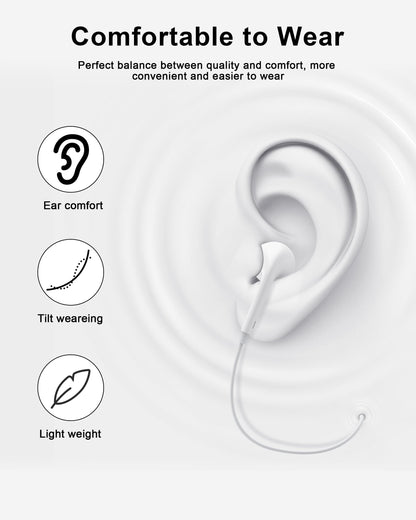 2 Pack Apple MFi Certified Wired Earbuds for iPhone, Lightning Headphones