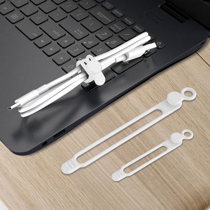 Silicone Cable Ties, Cord Organizer Cable Management,2Sizes-Grey