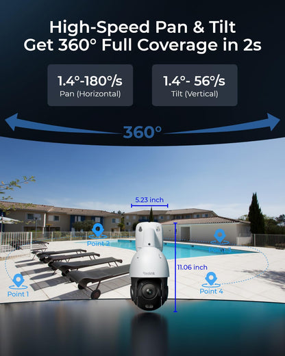 REOLINK RLC-823S2 4K 16X Optical Zoom PoE Security Camera PTZ for Outdoor