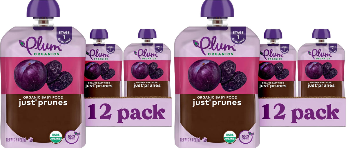 Plum Organics Stage 1 Organic Baby Food Pouch - Just Mangos, 12 Pack