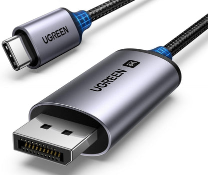 UGREEN Unidirectional USB C to DisplayPort 1.4 Cable 8K@60Hz 4K@240Hz 6.6FT