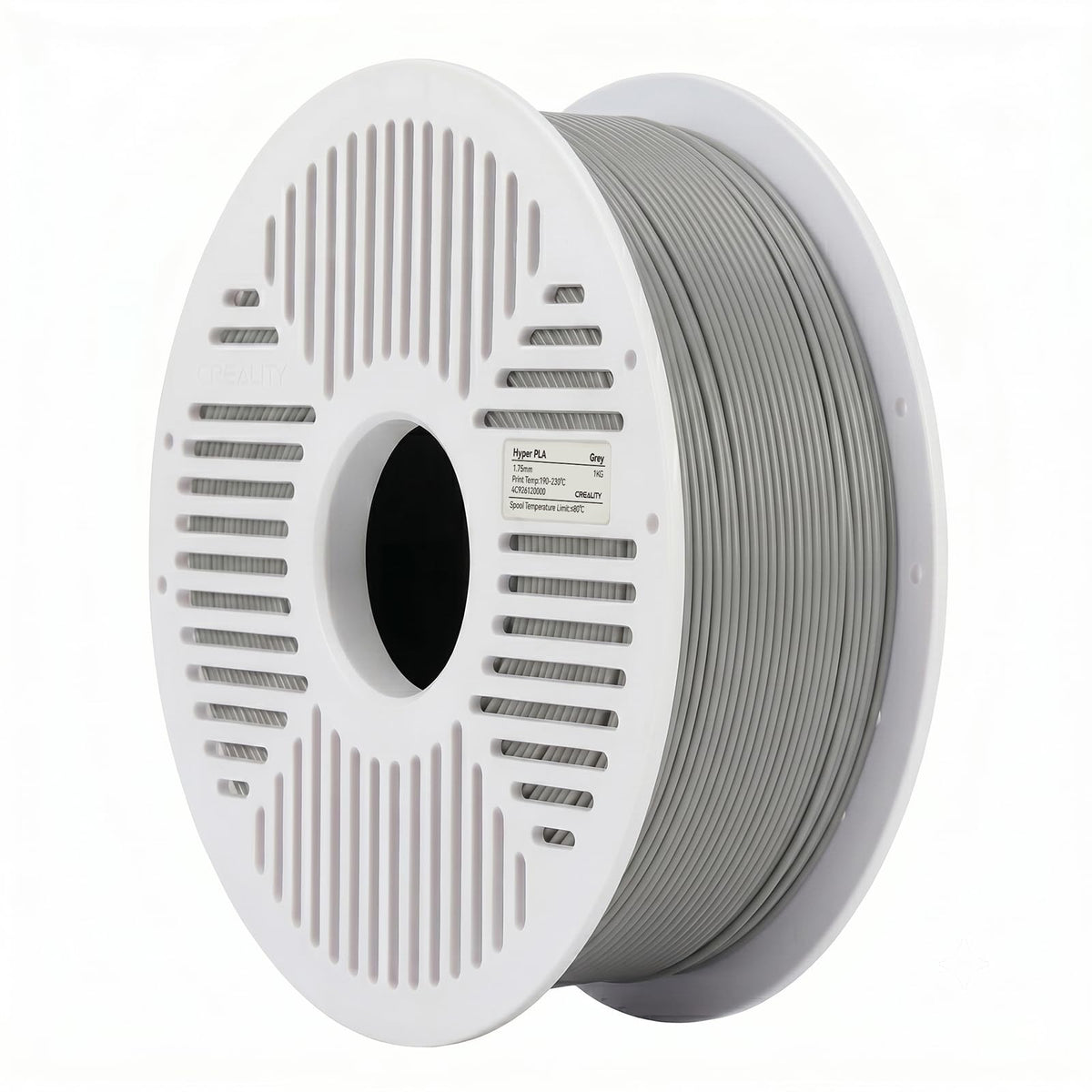 Creality Hyper PLA Filament RFID 1.75mm with Reusable Spool 1KG, High Speed Up to 600mm/s, White, 1-Pack