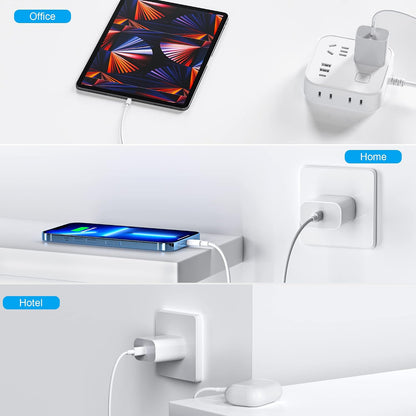 USBC Charger Block for iPhone 18 Charging Plug,MFI Certified Fast USB C Wall Cube 2Pack Power Adapter for iPhone18/Duo/17/16/15/14/13/12/11/e/Air/Pro/Plus/Pro Max,for iPad Pro/Air/Mini USB-C Brick Box