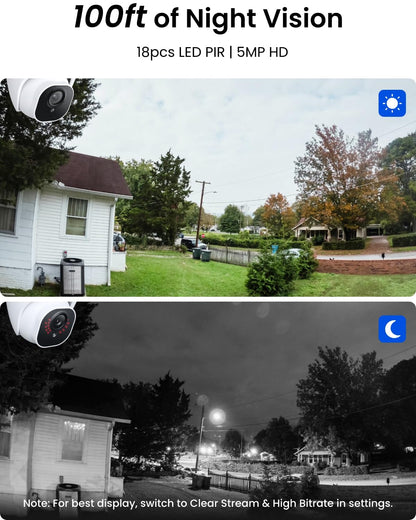 REOLINK 5MP 8CH Home Security Camera System with 2TB HDD RLK8-520D4-5MP