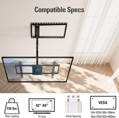 Mounting Dream Full Motion TV Wall Mount for Most 42-90 Inch TV Heavy Duty