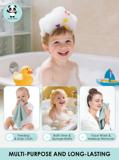 HIPHOP PANDA Soft Baby Washcloths, 2-Layer, 30 Pack Newborn Gift Set