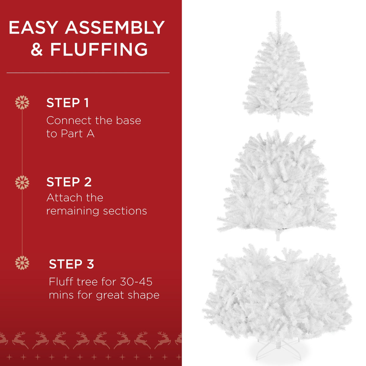 Best Choice Products 6ft Artificial Christmas Tree with LED Twinkling Lights, Pre-Lit Spruce Realistic Holiday Xmas Décor, 250 Lights, 798 Tips