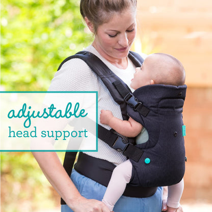 Infantino Flip 4-in-1 Baby Carrier Convertible Ergonomic, Gray