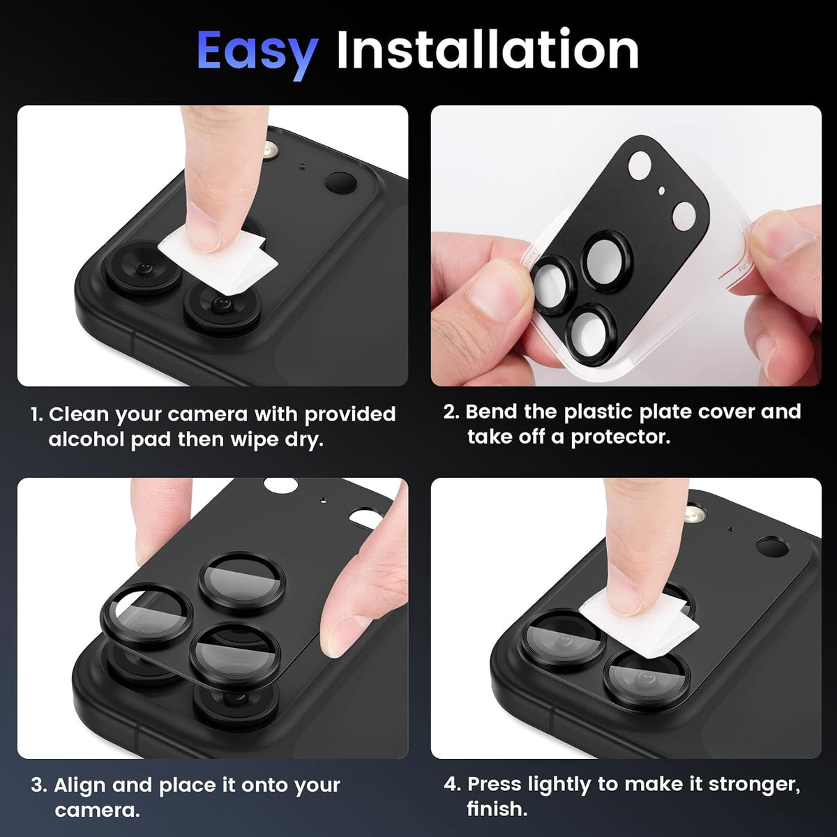 Tensea for iPhone 15 Pro Max/iPhone 15 Pro Camera Lens Protector