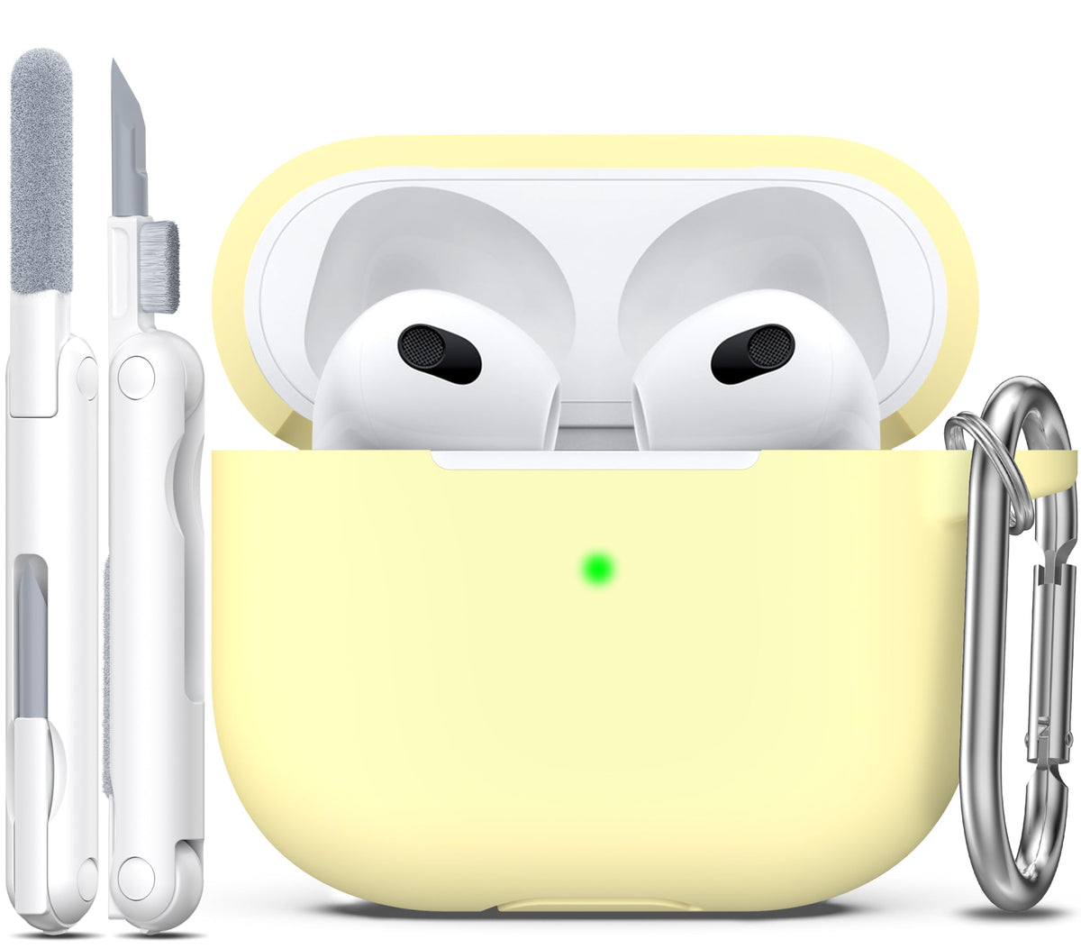 R-fun for AirPods 2nd/1st Case Silicone Cover, Banana Violet