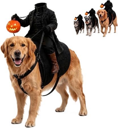 Light Up Headless Horseman Pet Costume for Dogs and Cats S/M/L