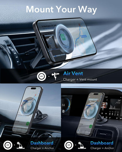 ESR for MagSafe Car Mount, Car Phone Holder for iPhone 18 Pro Max/Duo/17-12