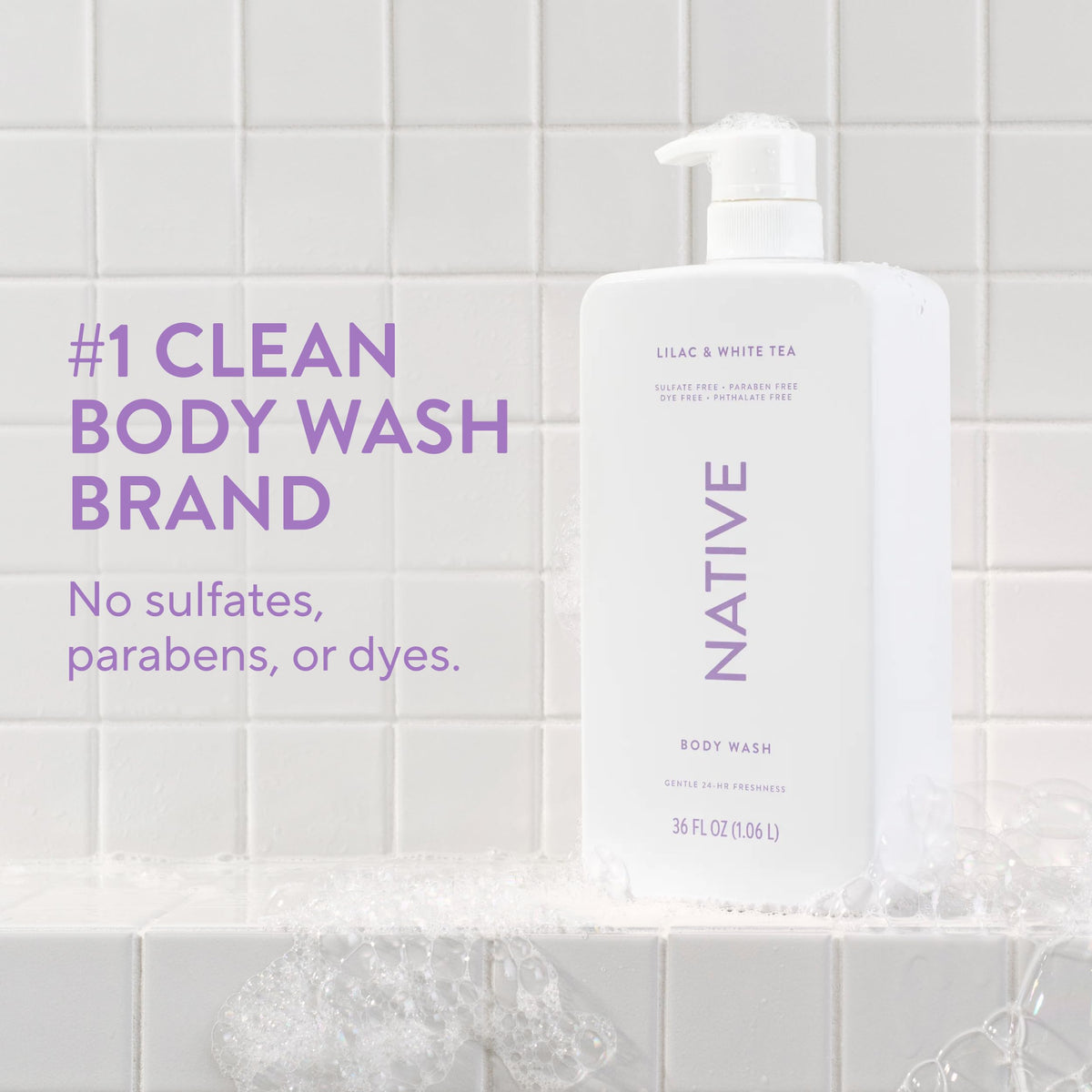 Native Body Wash 3 Pack - Natural Body Wash Women & Men - SLS & Paraben Free - Cucumber & Mint, Coconut & Vanilla, Lavender & Rose