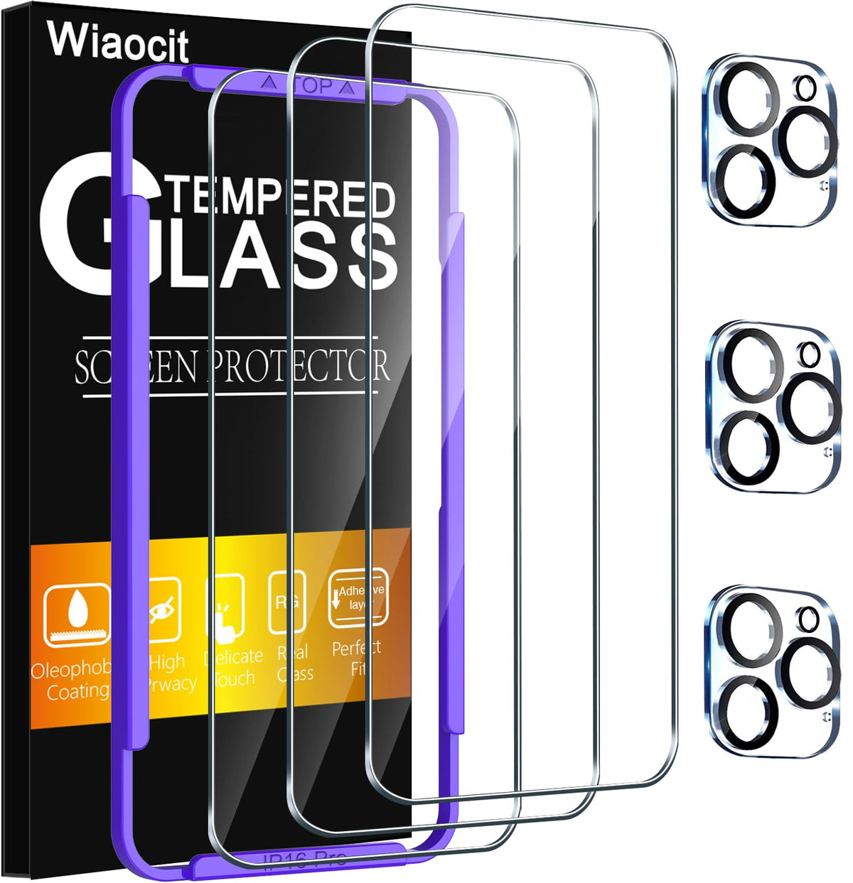Wiaocit Tempered Glass Screen Protector for iPhone 13
