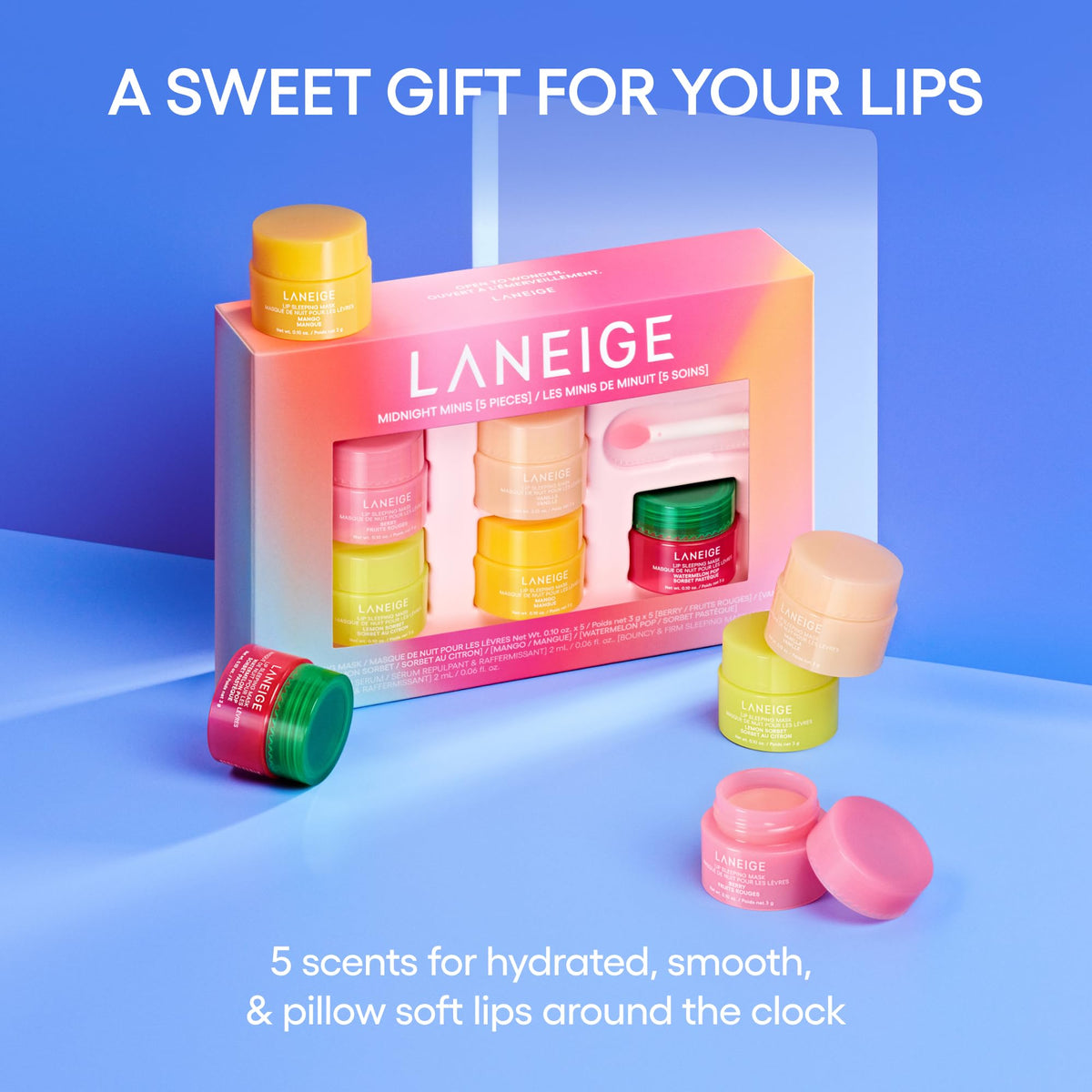LANEIGE Lip Sleeping Mask: Nourish, Hydrate, Vitamin C, Murumuru & Shea Butter, Antioxidants, Flaky, Dry Lips