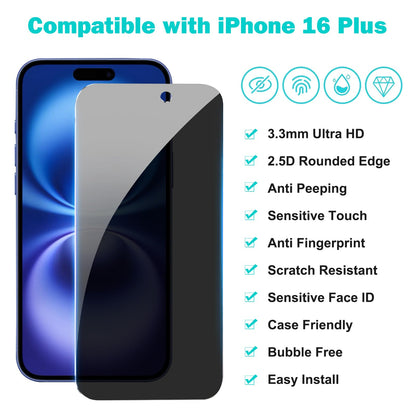 PEHAEL for iPhone 18 Pro Privacy Screen Protector+Camera Lens Protector