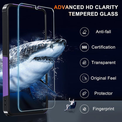 for Samsung Galaxy S24 FE Case, Full Body Heavy Duty Cover, Black Matte
