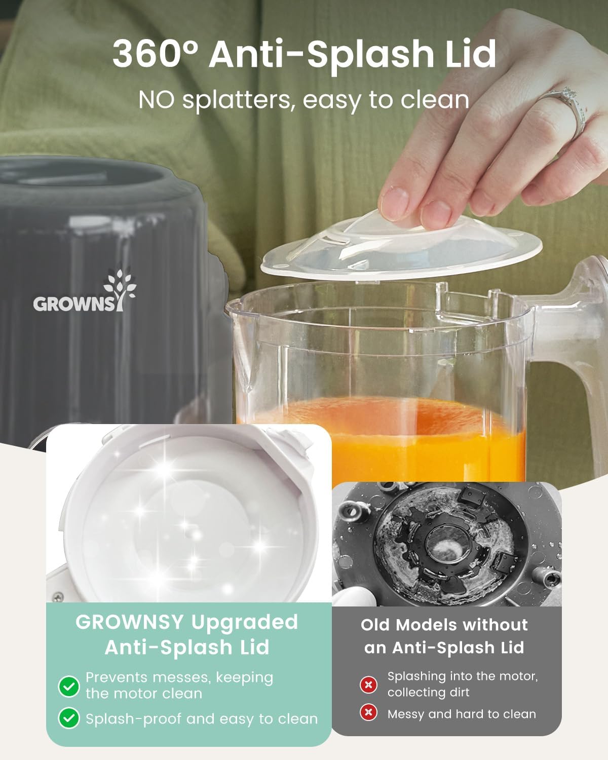 Grownsy Baby Food Maker, Steamer & Blender Baby Food Processor, Dark Grey