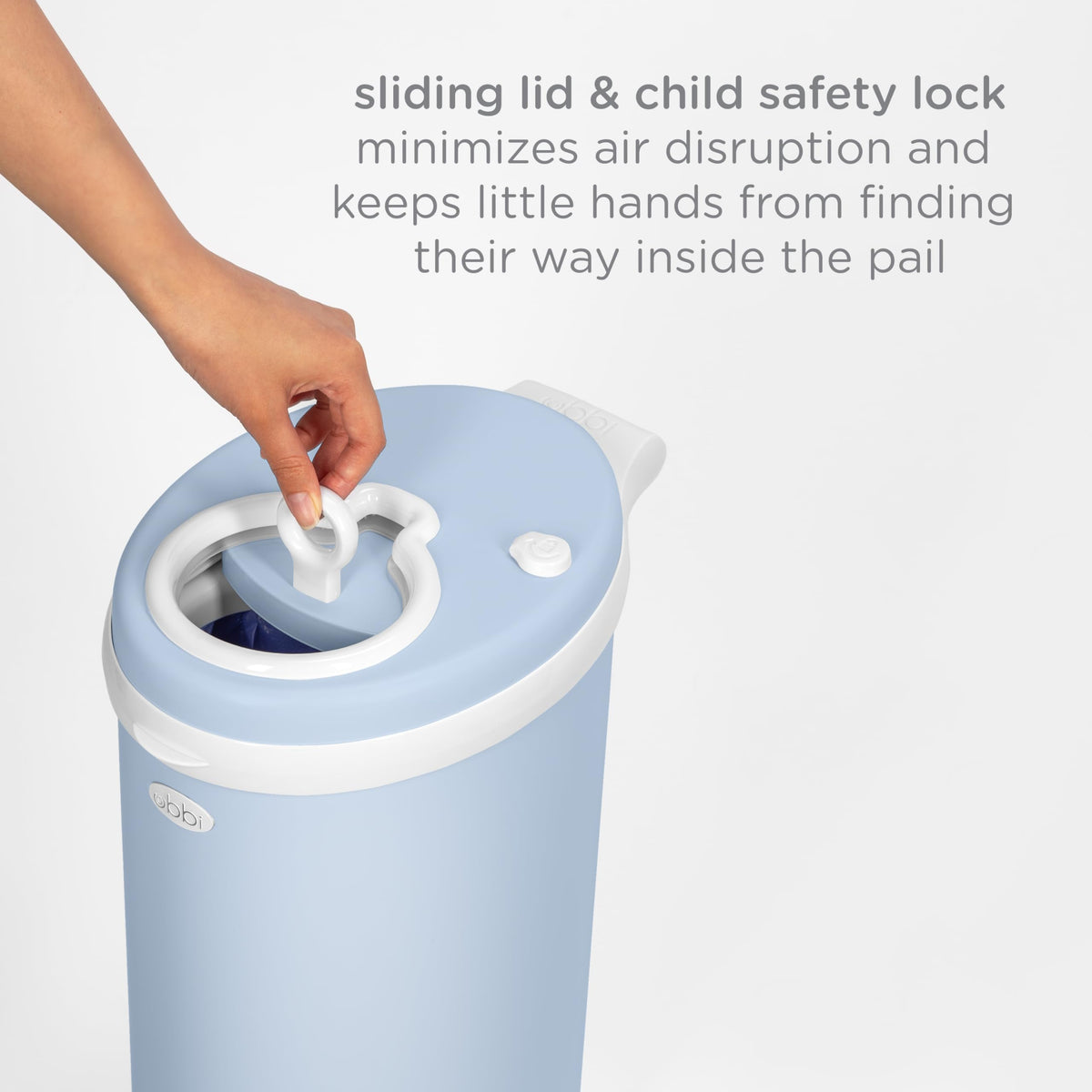 Ubbi Stainless Steel Diaper Pail, No Special Bags, Odor-Locking, White