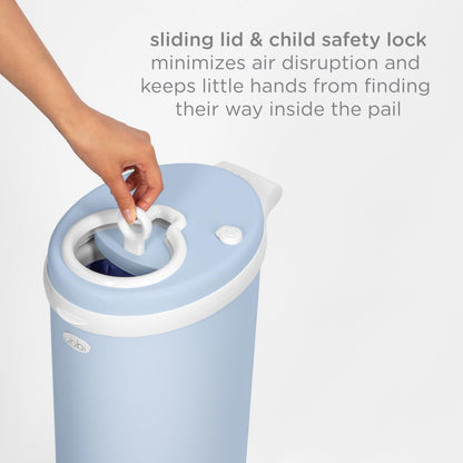 Ubbi Stainless Steel Diaper Pail, No Special Bags, Odor-Locking, White