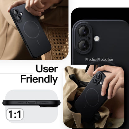 JETech Magnetic Slim Case for iPhone 18 Pro, Dark Cherry