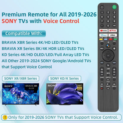 Rechargeable TV Remote for Samsung Smart TVs. Replacement Voice Remote.