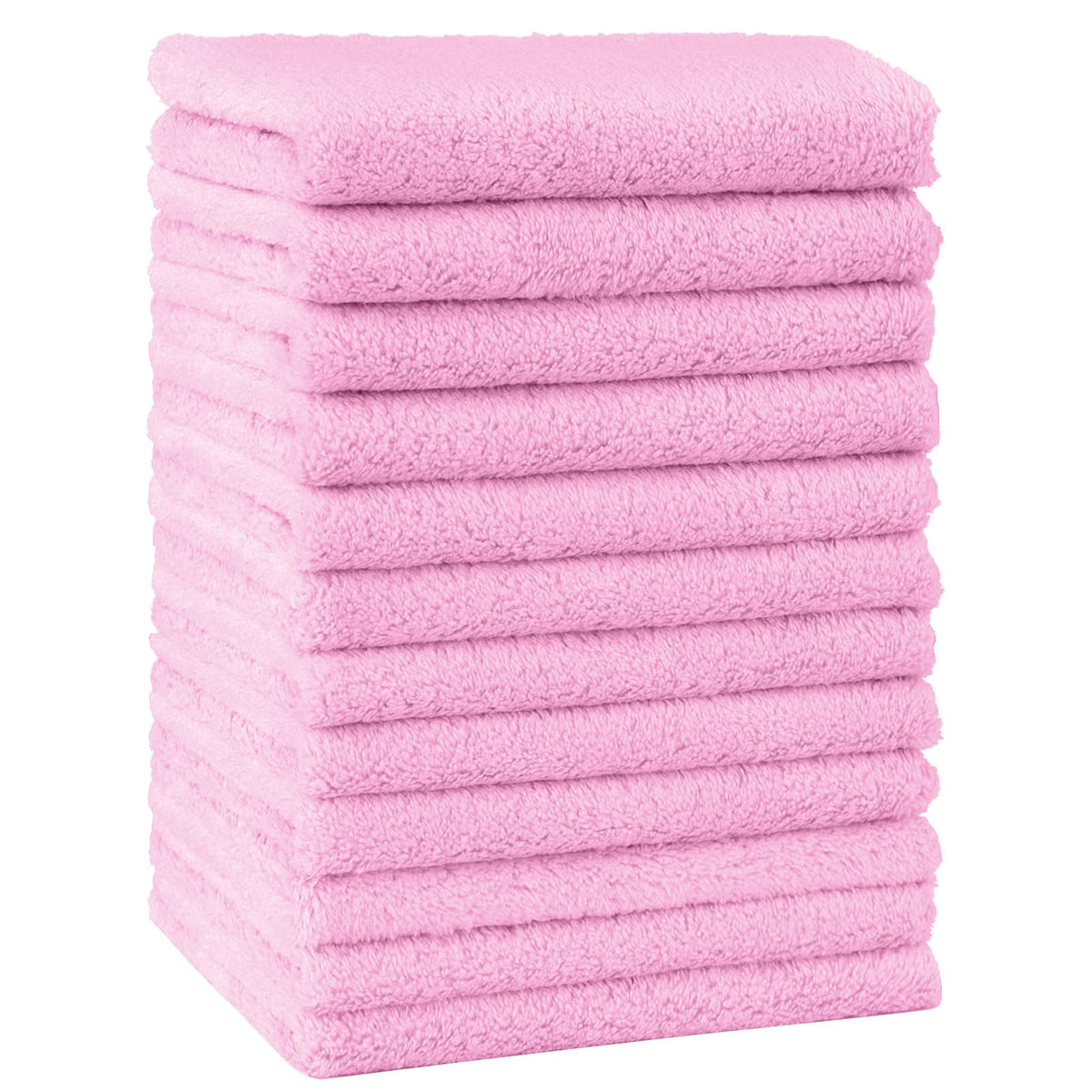 HOMEXCEL Baby Washcloths 24 Pack Microfiber Coral Fleece Soft Wash Cloths