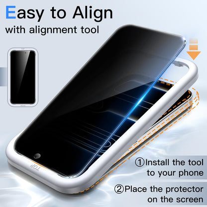 JETech Privacy Screen Protector for iPhone 16 Pro Max, 2-Pack