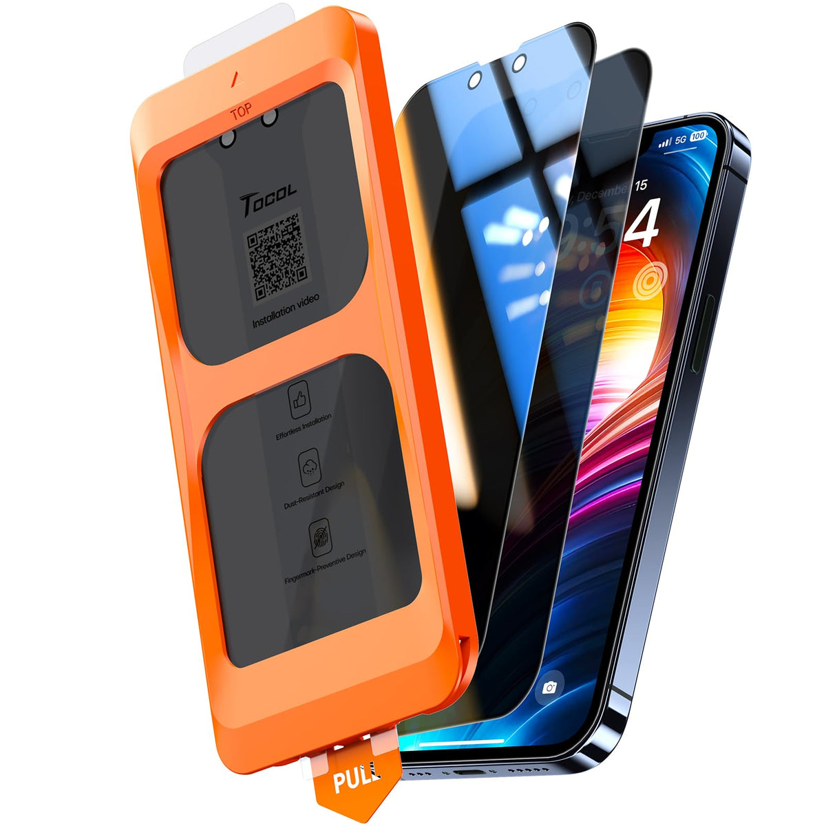 TOCOL for iPhone 17 Screen Protector, Easy Installation