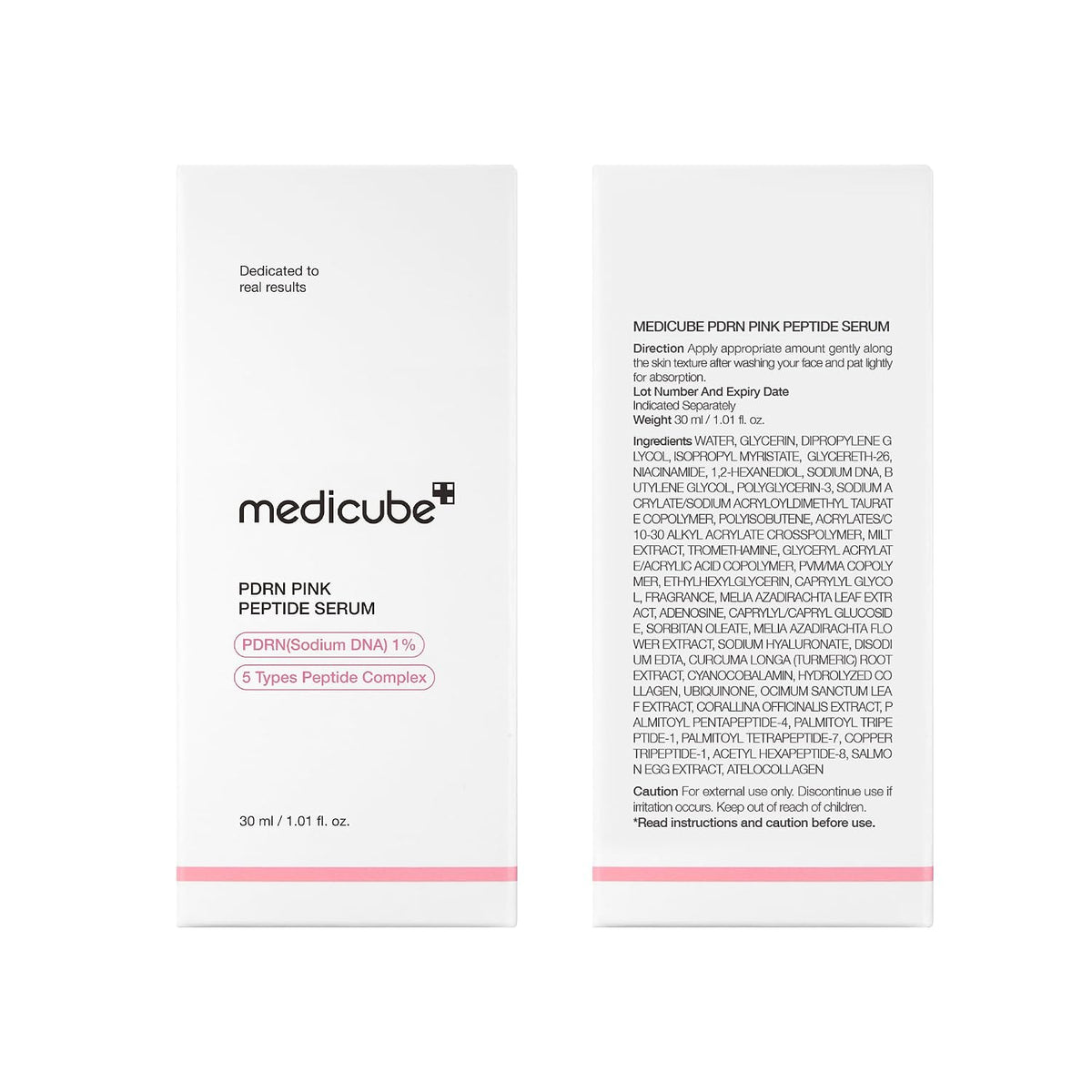 medicube PDRN Pink Peptide Serum with Salmon DNA, Firmer, Even-Looking Skin