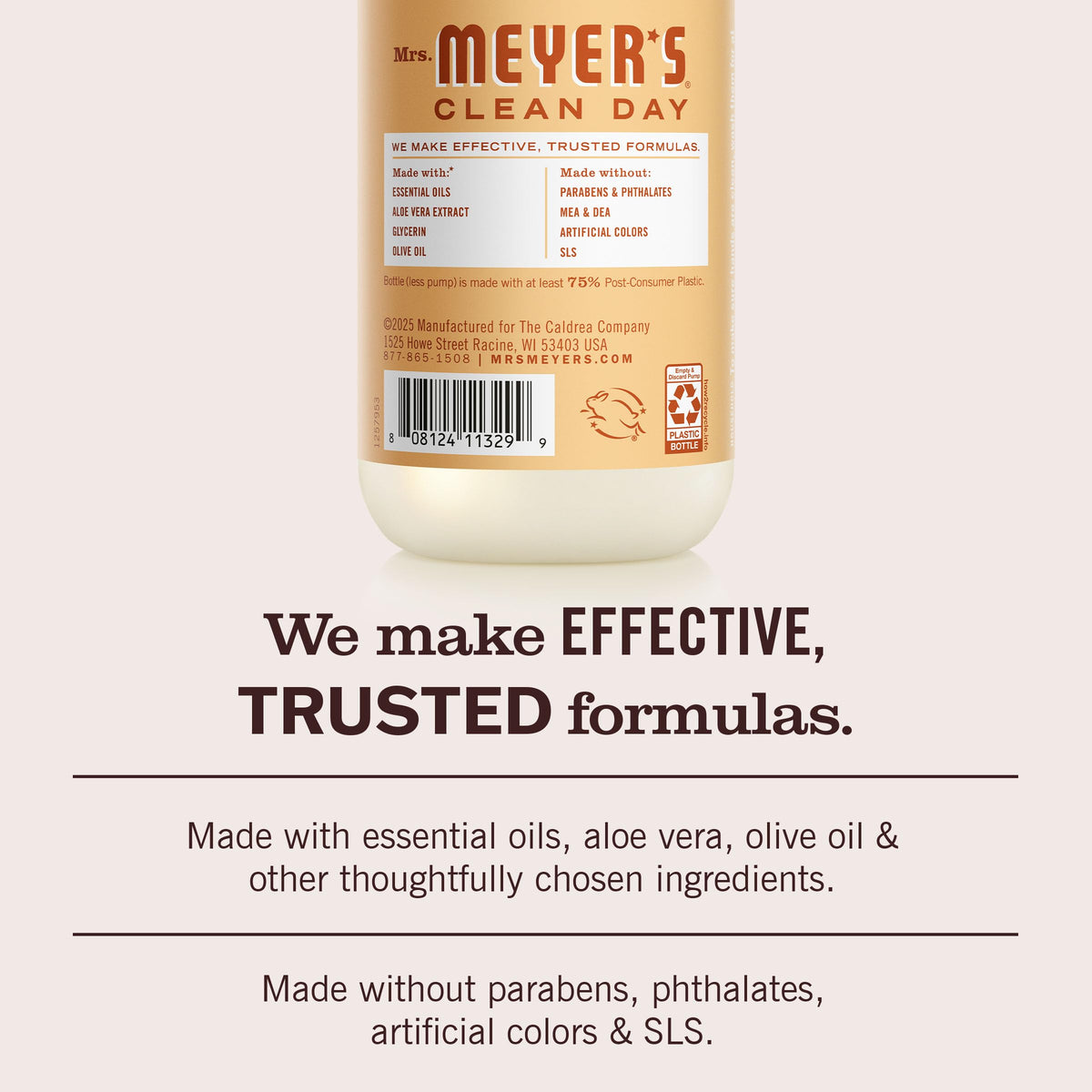 MRS. MEYER'S CLEAN DAY Liquid Hand Soap, Lemon Verbena, 12.5 fl oz, 3 Pack