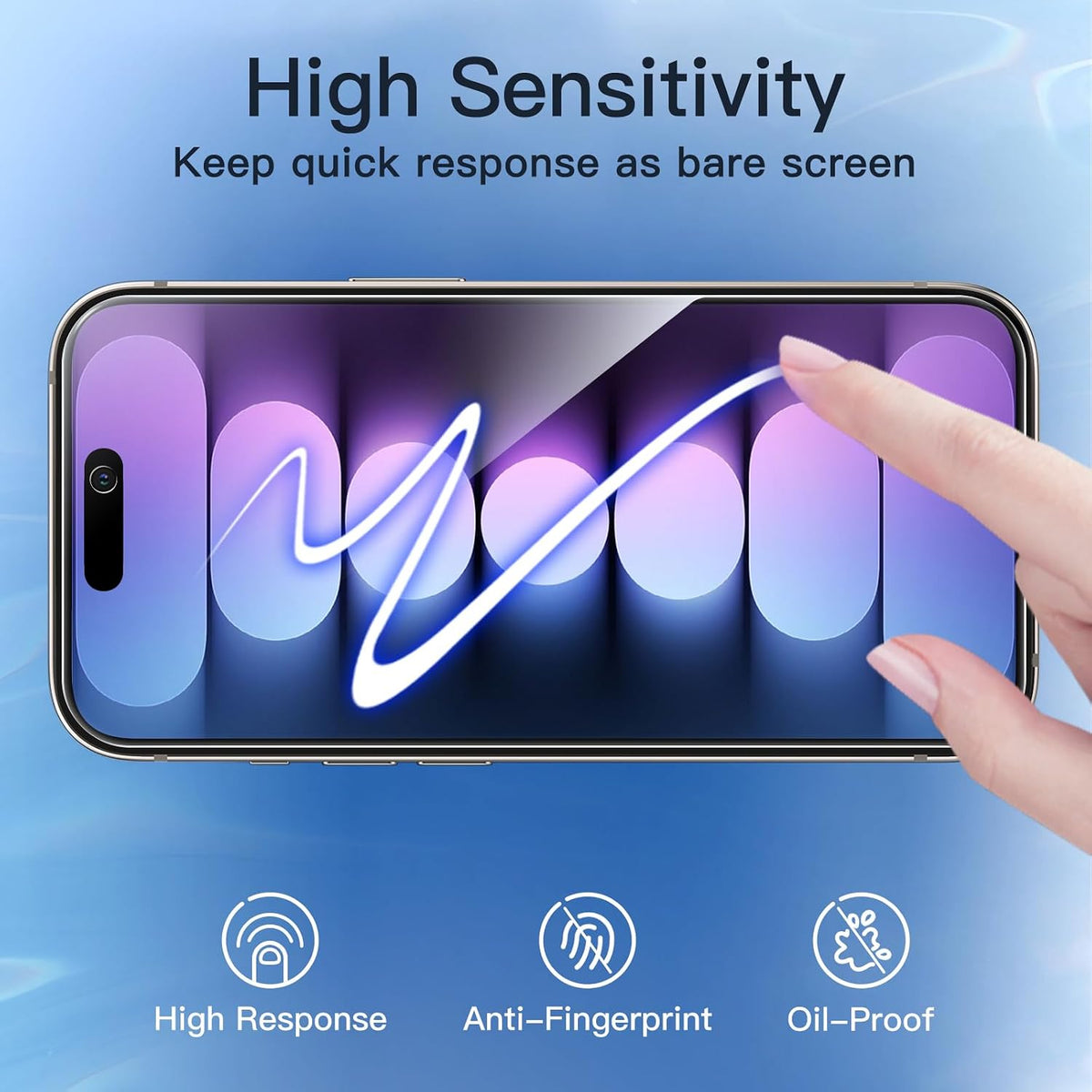 JETech Privacy Screen Protector for iPhone 16 Pro Max, 2-Pack