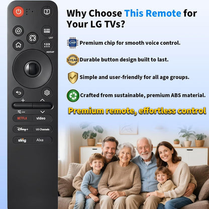 Rechargeable TV Remote for Samsung Smart TVs. Replacement Voice Remote.