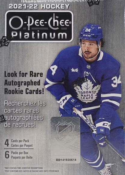 2021 2022 Upper Deck O Pee Chee PLATINUM Hockey Series Factory Sealed Unopened Blaster Box Brand New Released in June of 2023